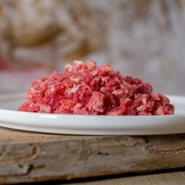 BARFGOLD Rindermuskelfleisch durchwachsen gewolft 500 Gramm
