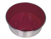 Anti-Schling-Edelstahl Hundenapf "Paw", rot