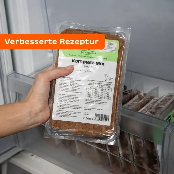 BARFERS COMPLETE Komplett-Mix Pferd Adult gewolft 500 Gramm
