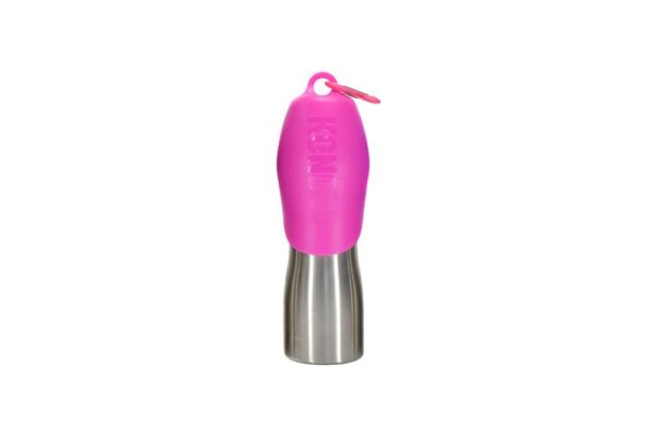 KONG H2O Edelstahlflasche mit Napf pink