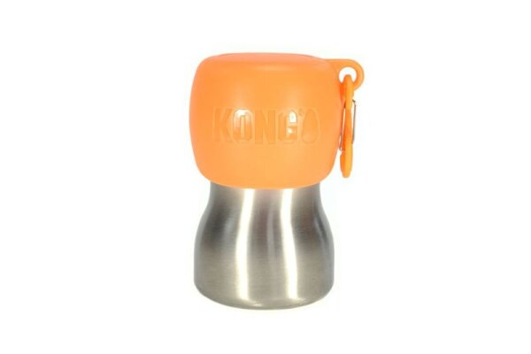 KONG H2O Edelstahlflasche mit Napf orange