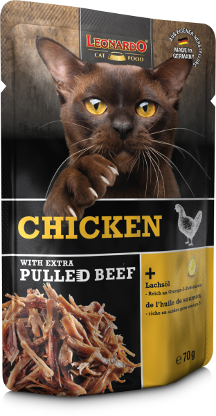 LEONARDO Chicken + extra pulled Beef 70 Gramm
