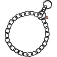 Edelstahl Kettenhalsband Inox medium extra stark schwarz 4mm