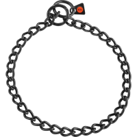 Edelstahl Halskette Inox Kettenhalsband 3mm schwarz runde...