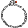 Edelstahl Kettenhalsband Inox runde Glieder schwarz 3mm
