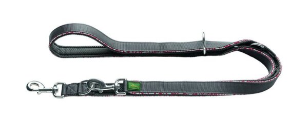 Hunter Divo Reflect verstellbare Führleine schwarz-grau