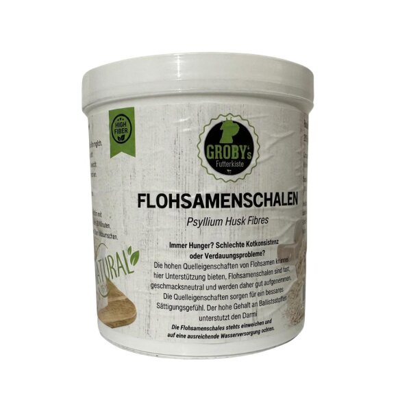 Grobys Flohsamenschalen Psyllium Husk Fibres