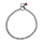 Edelstahl Kettenhalsband runde Glieder schwarz 2mm