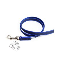K9 gummierte Sportleine blau 20mm / 1m ohne Schlaufe