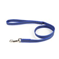K9 gummierte Sportleine blau 20mm / 1m mit Schlaufe