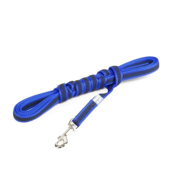 K9 gummierte Sportleine blau 20mm / 3m ohne Schlaufe