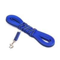K9 gummierte Sportleine blau 20mm / 5m mit Schlaufe