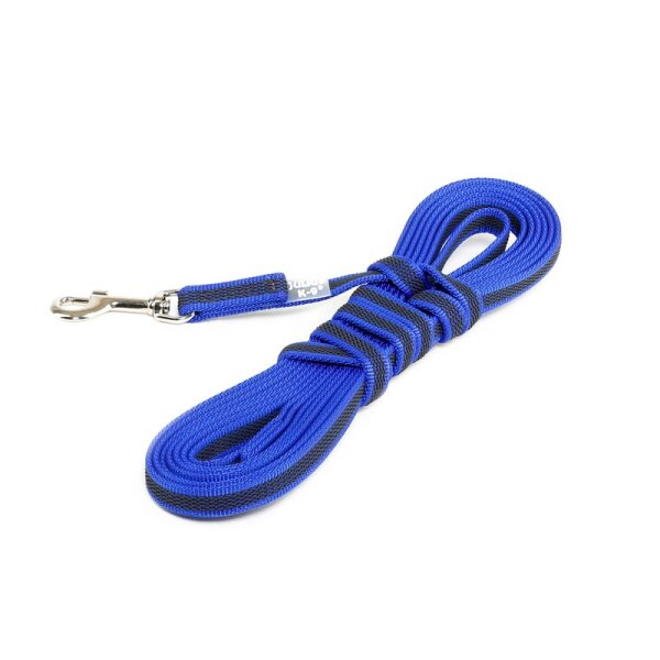 K9 gummierte Sportleine blau 20mm / 5m ohne Schlaufe