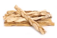 Pferdehaut Twister geflochtene Kaustangen 10 Stück