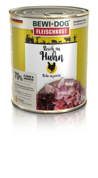 BEWI DOG Fleischkost reich an Huhn 800 Gramm