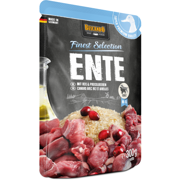BELCANDO Ente mit Reis + Preiselbeeren 300 Gramm