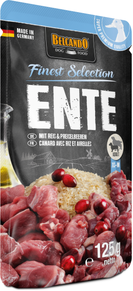 BELCANDO Ente mit Reis + Preiselbeeren 125 Gramm