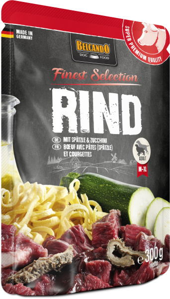 BELCANDO Rind + Spätzle mit Zuchhini 300 Gramm
