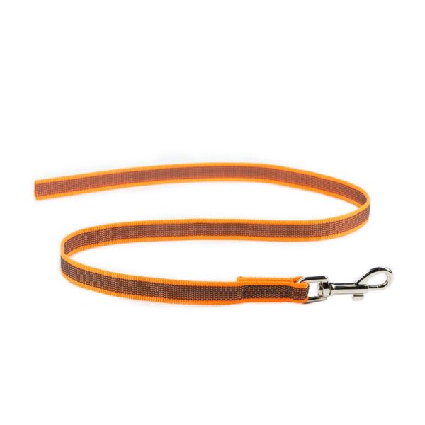 K9 gummierte Sportleine orange 20mm / 1m ohne Schlaufe