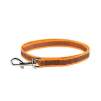 K9 gummierte Sportleine orange 20mm / 1m ohne Schlaufe