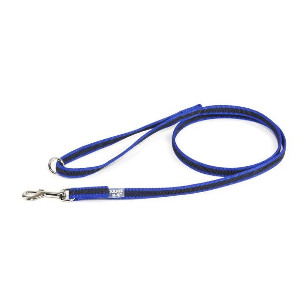 K9 gummierte Sportleine blau 14mm / 1,2m mit Schlaufe