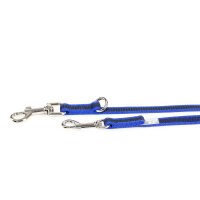 K9 Doppel-Führleine blau gummiert 14mm / 2,2m
