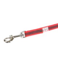 K9 gummierte Sportleine rot 14mm / 1m ohne Schlaufe