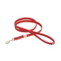K9 gummierte Sportleine rot 14mm / 1,2m mit Schlaufe