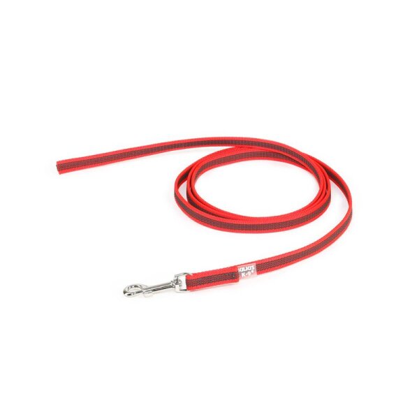 K9 gummierte Sportleine rot 14mm / 2m ohne Schlaufe