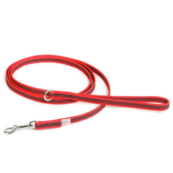 K9 gummierte Sportleine rot 14mm / 2m mit Schlaufe