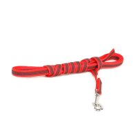 K9 gummierte Sportleine rot 14mm / 3m ohne Schlaufe
