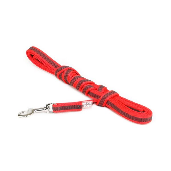 K9 gummierte Sportleine rot 14mm / 3m mit Schlaufe