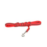 K9 gummierte Sportleine rot 14mm / 3m mit Schlaufe
