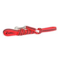 K9 gummierte Sportleine rot 14mm / 3m mit Schlaufe