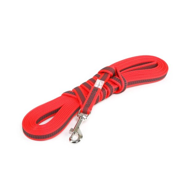 K9 gummierte Sportleine rot 14mm / 5m ohne Schlaufe