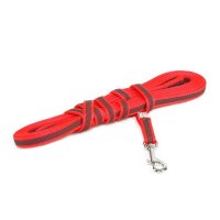 K9 gummierte Sportleine rot 14mm / 5m mit Schlaufe