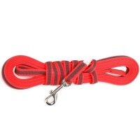 K9 gummierte Sportleine rot 14mm / 5m mit Schlaufe
