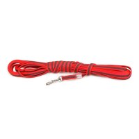 K9 gummierte Sportleine rot 14mm / 10m mit Schlaufe