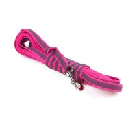 K9 gummierte Sportleine pink 20 mm 10 m ohne Schlaufe
