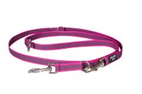 K9 Doppel-Führleine pink gummiert 20mm / 2,2m