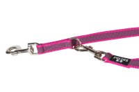 K9 Doppel-Führleine pink gummiert 20mm / 2,2m