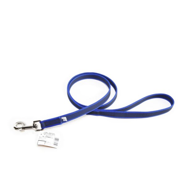 K9 gummierte Sportleine blau 20mm / 1,2m mit Schlaufe