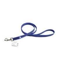 K9 gummierte Sportleine blau 20mm / 1,2m mit Schlaufe