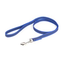 K9 gummierte Sportleine blau 20mm / 1,2m mit Schlaufe