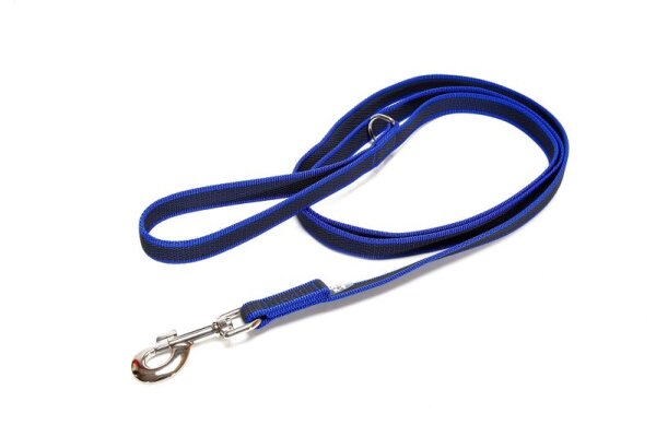 K9 gummierte Sportleine blau 20mm / 2m mit Schlaufe