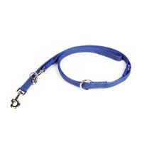 K9 Doppel-Führleine blau gummiert 20mm / 2,2m