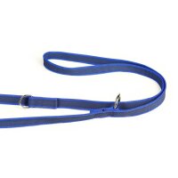 K9 Doppel-Führleine blau gummiert 20mm / 2,2m