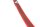 K9 gummierte Sportleine rot 20mm / 1m ohne Schlaufe