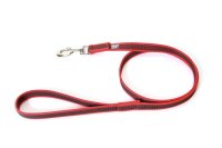 K9 gummierte Sportleine rot 20mm / 1m mit Schlaufe