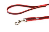 K9 gummierte Sportleine rot 20mm / 1m mit Schlaufe